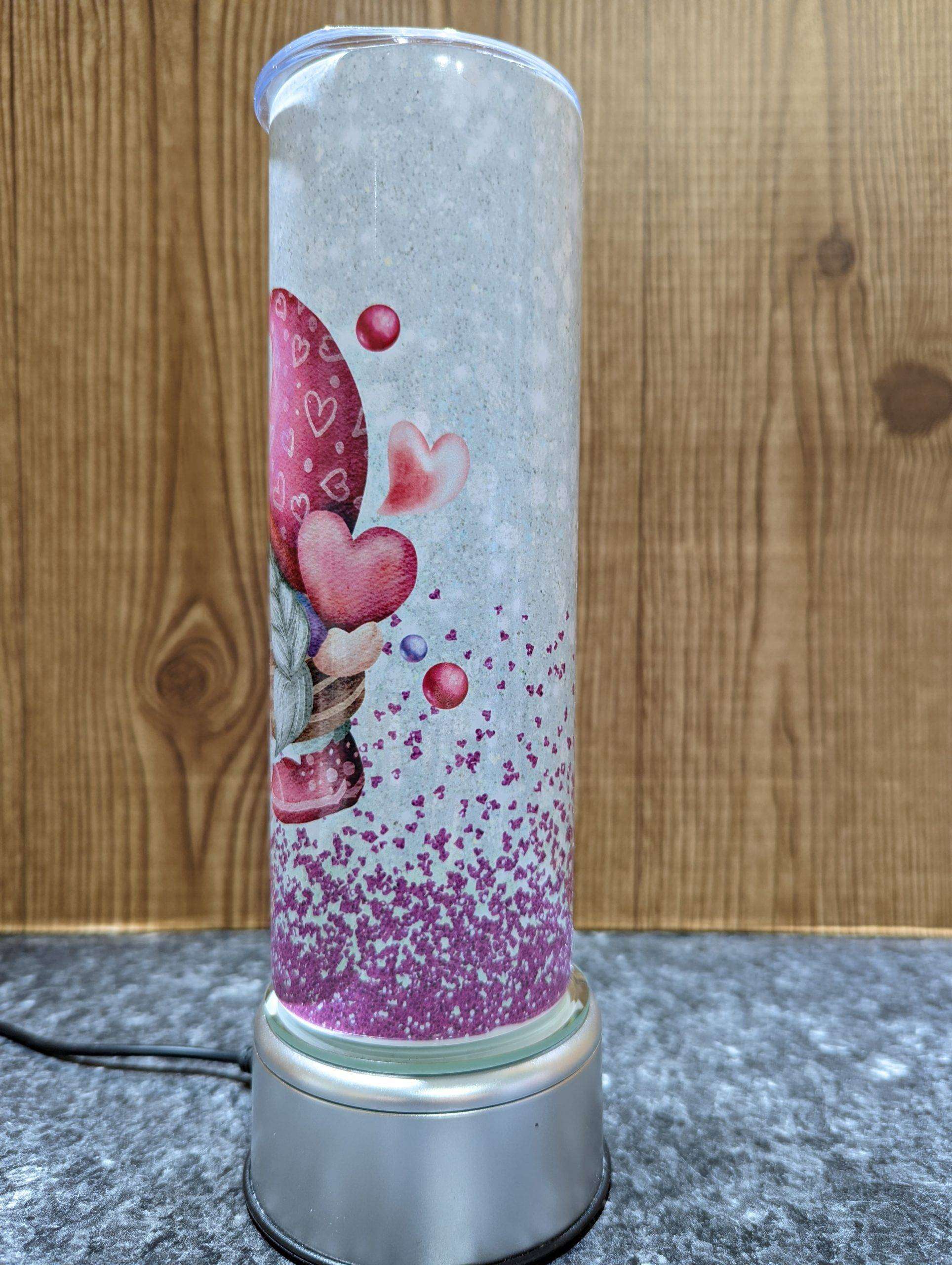 Purple Valentine Gnome Couple Tumbler - Image 4