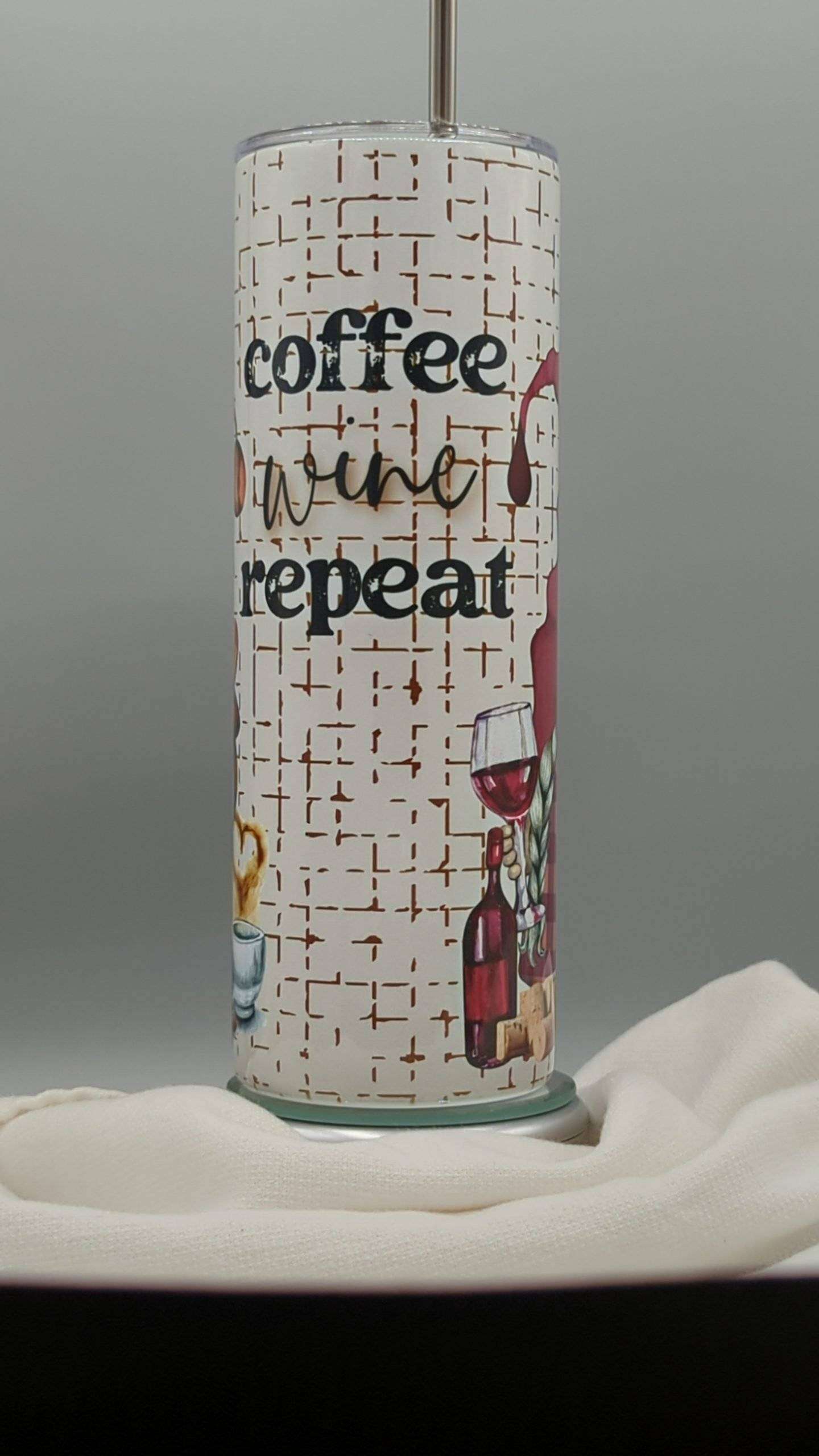 Coffee Wine Repeat Tumbler - Image 4