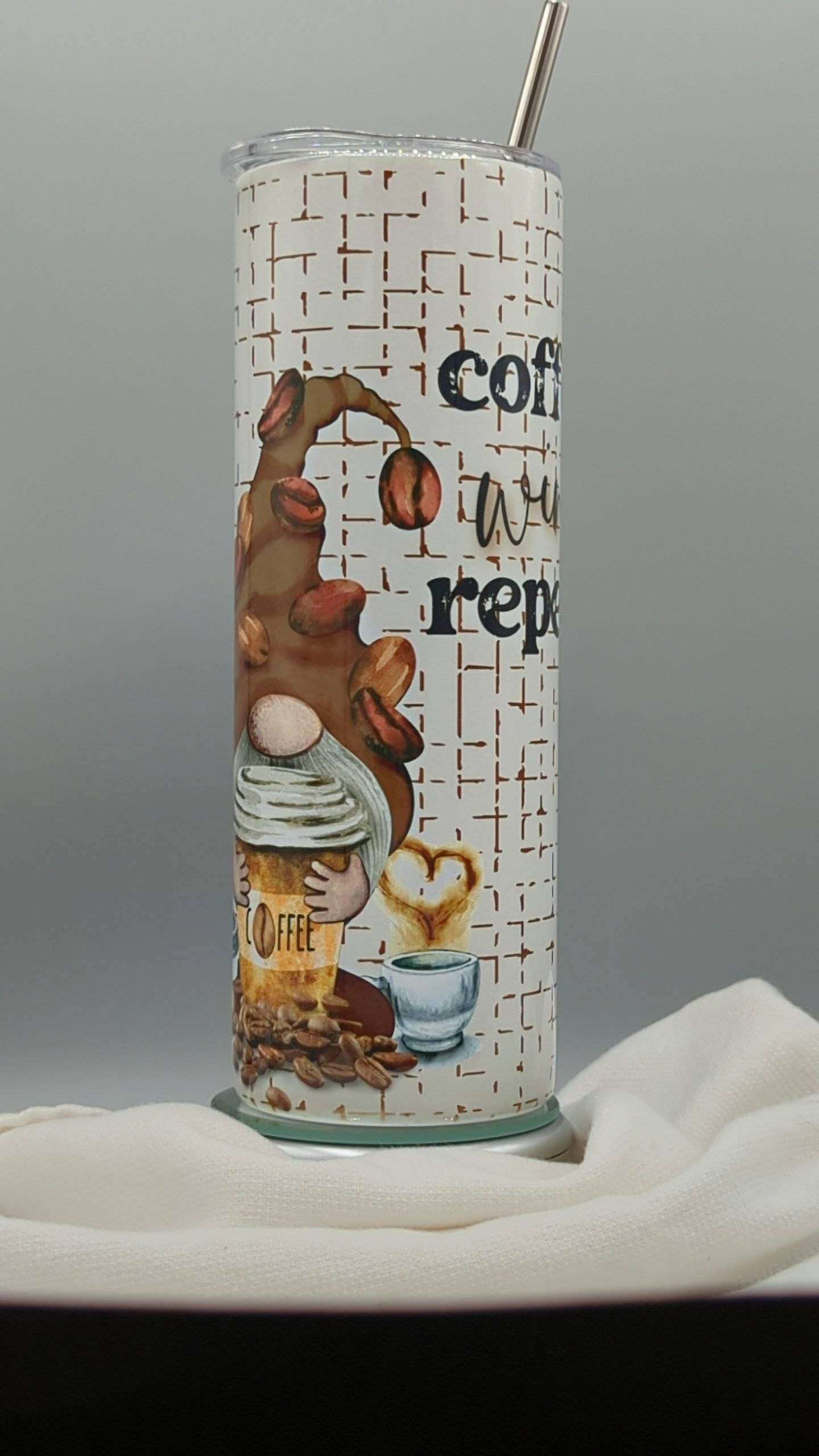 Coffee Wine Repeat Tumbler - Image 3