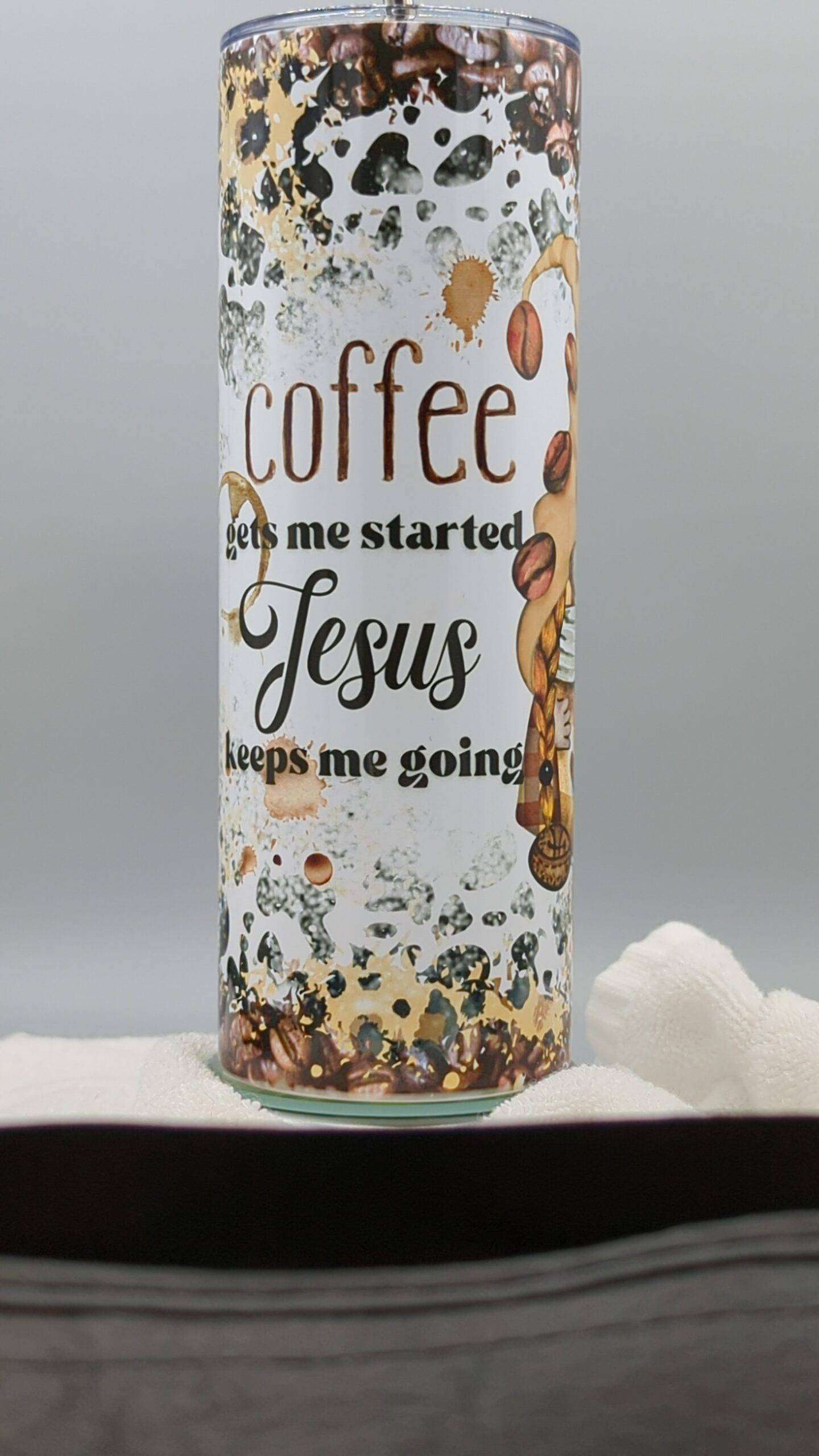 Coffee Gets Me Started Tumbler - Image 4