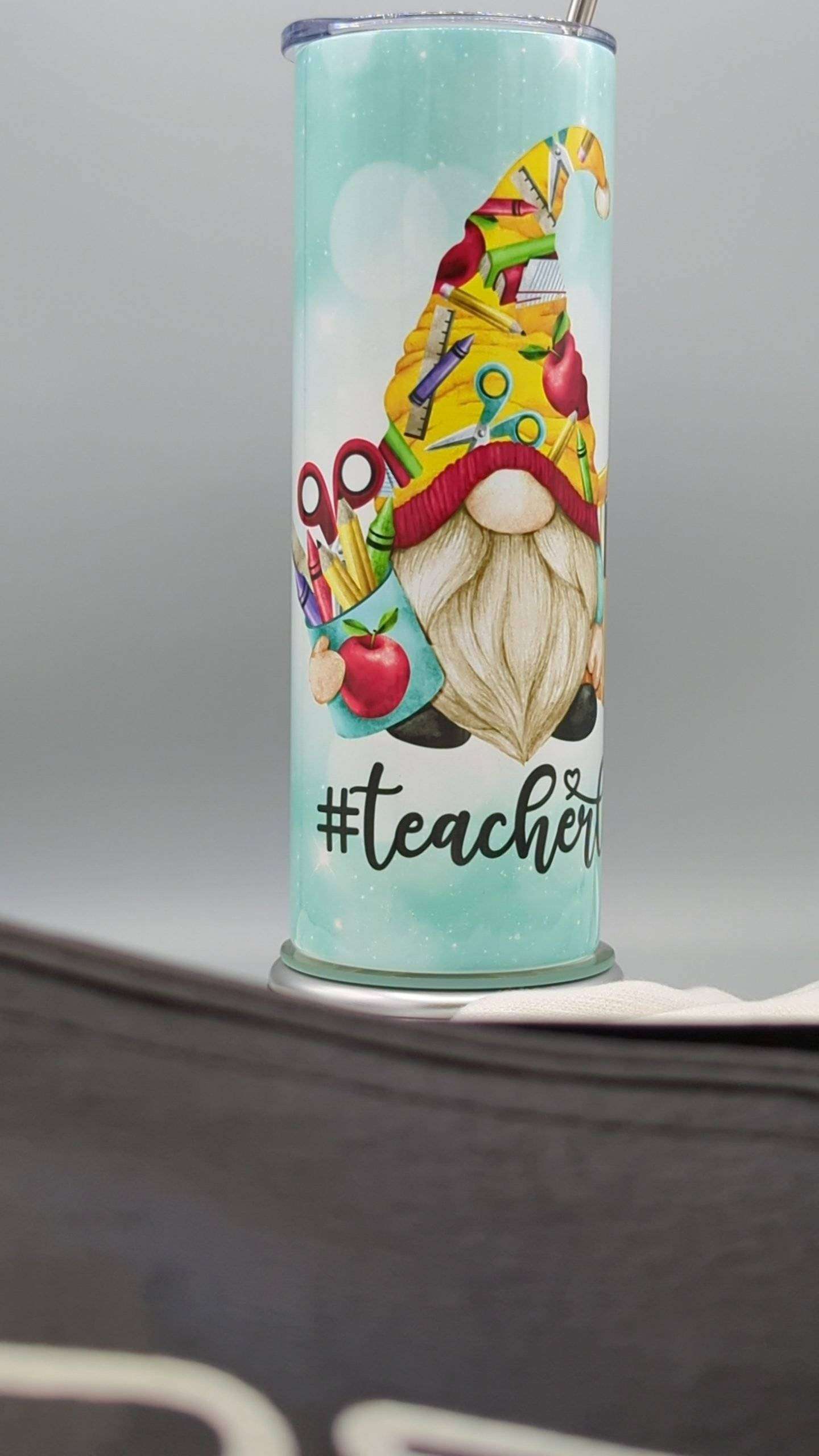 Gnome #TeacherLife Tumbler - Image 3