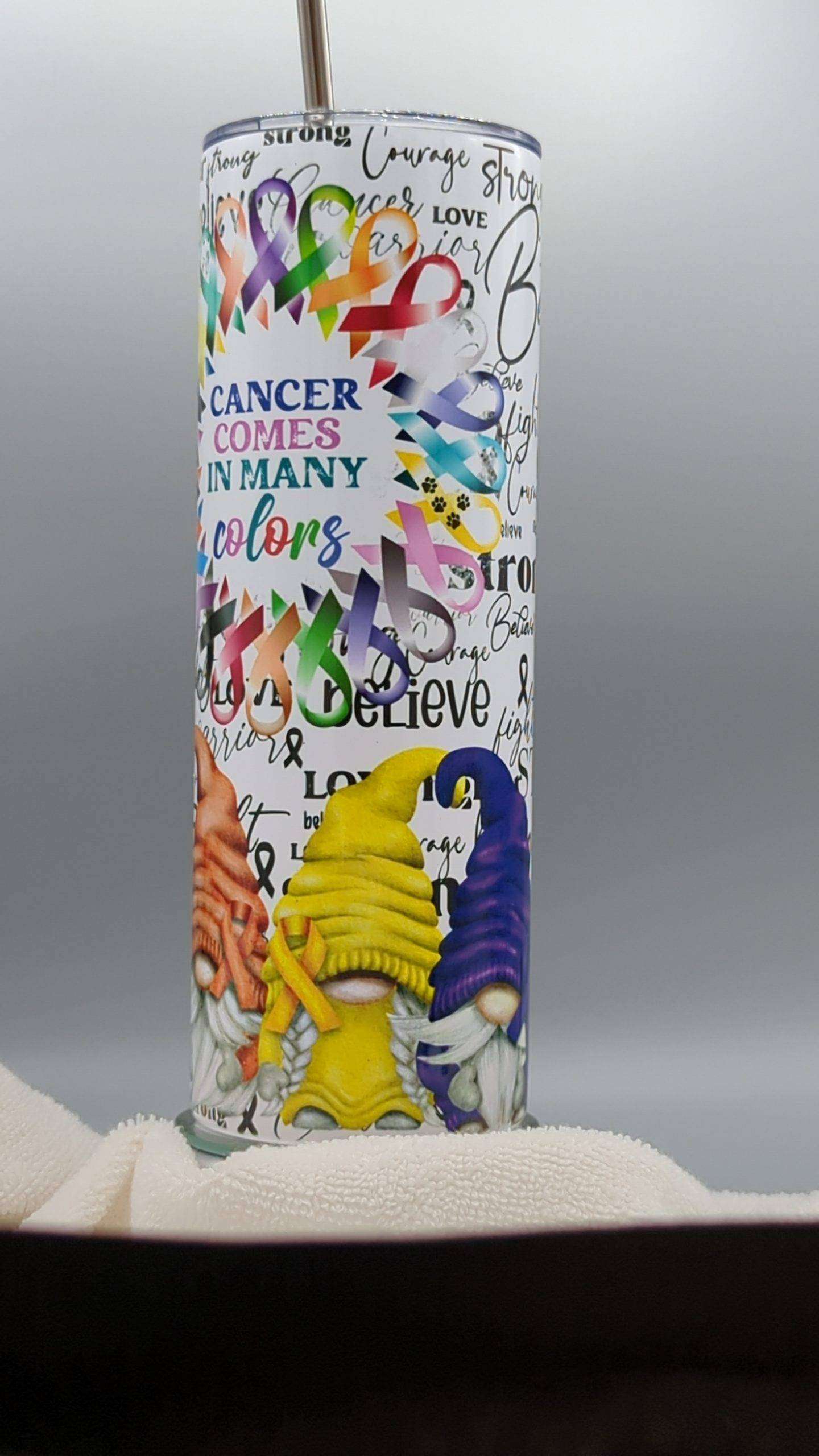Cancer Comes in Many Colors Gnome Tumbler - Image 5