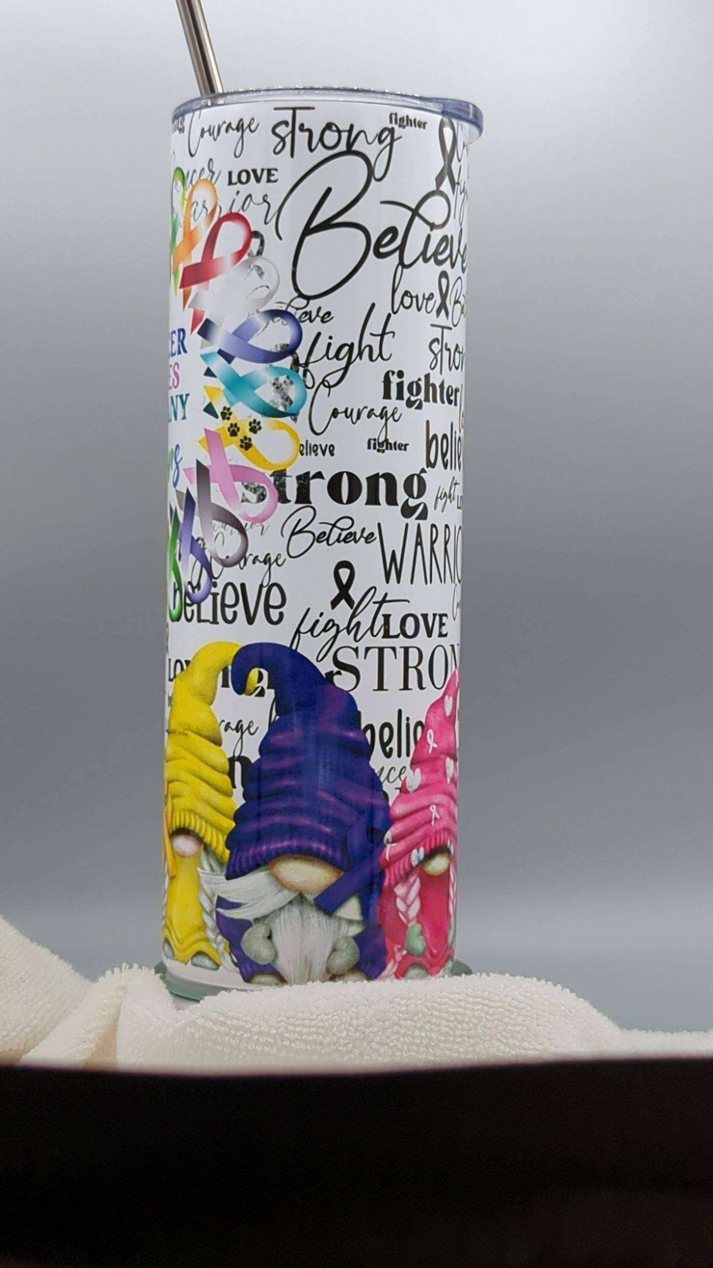 Cancer Comes in Many Colors Gnome Tumbler - Image 6