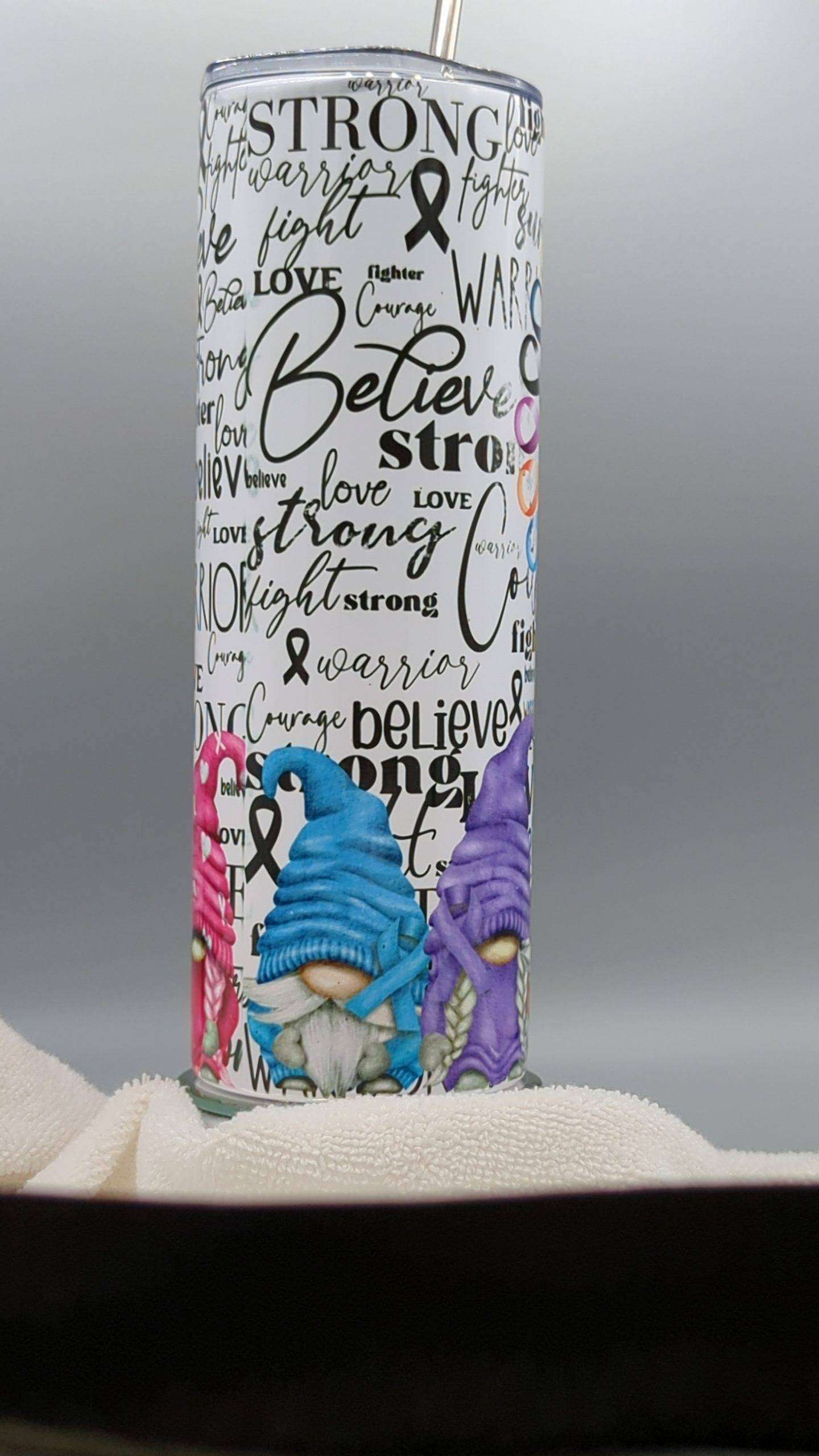 Cancer Comes in Many Colors Gnome Tumbler - Image 2