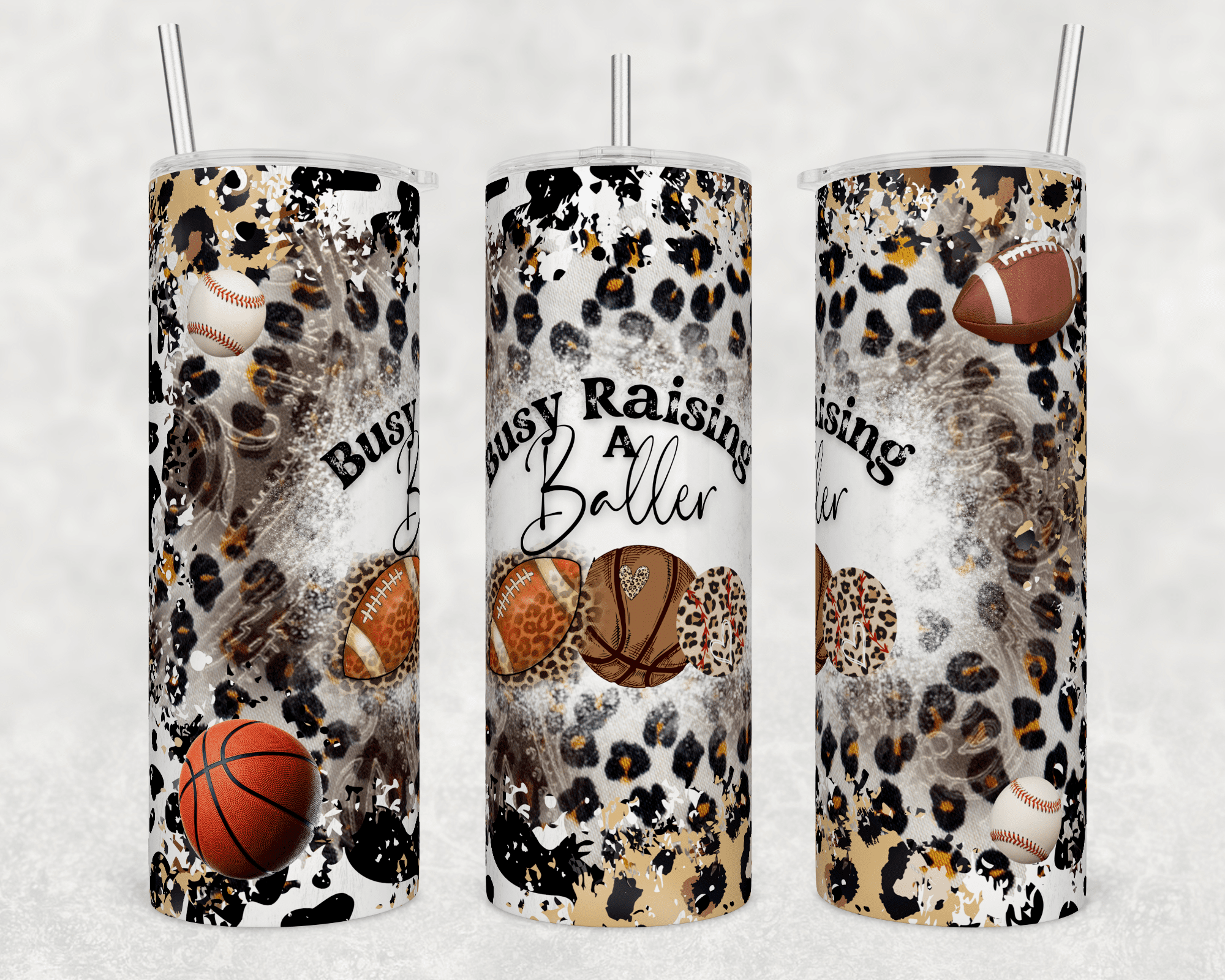 Busy Raising Ballers Tumbler