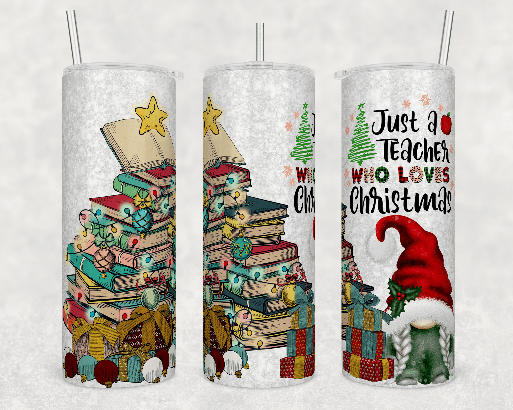 Teacher Christmas Gnome Tumbler