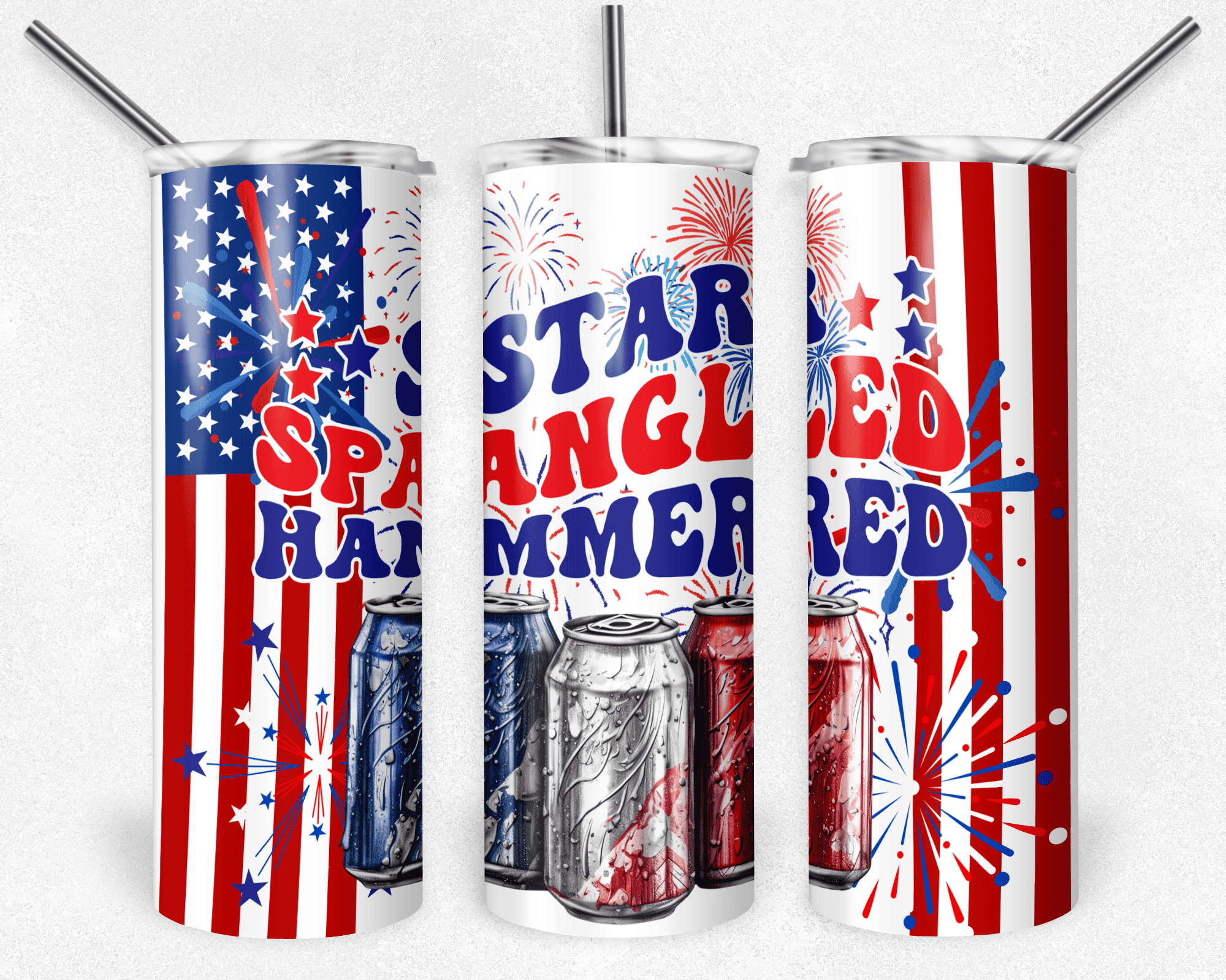 Star Spangled Hammered Tumbler