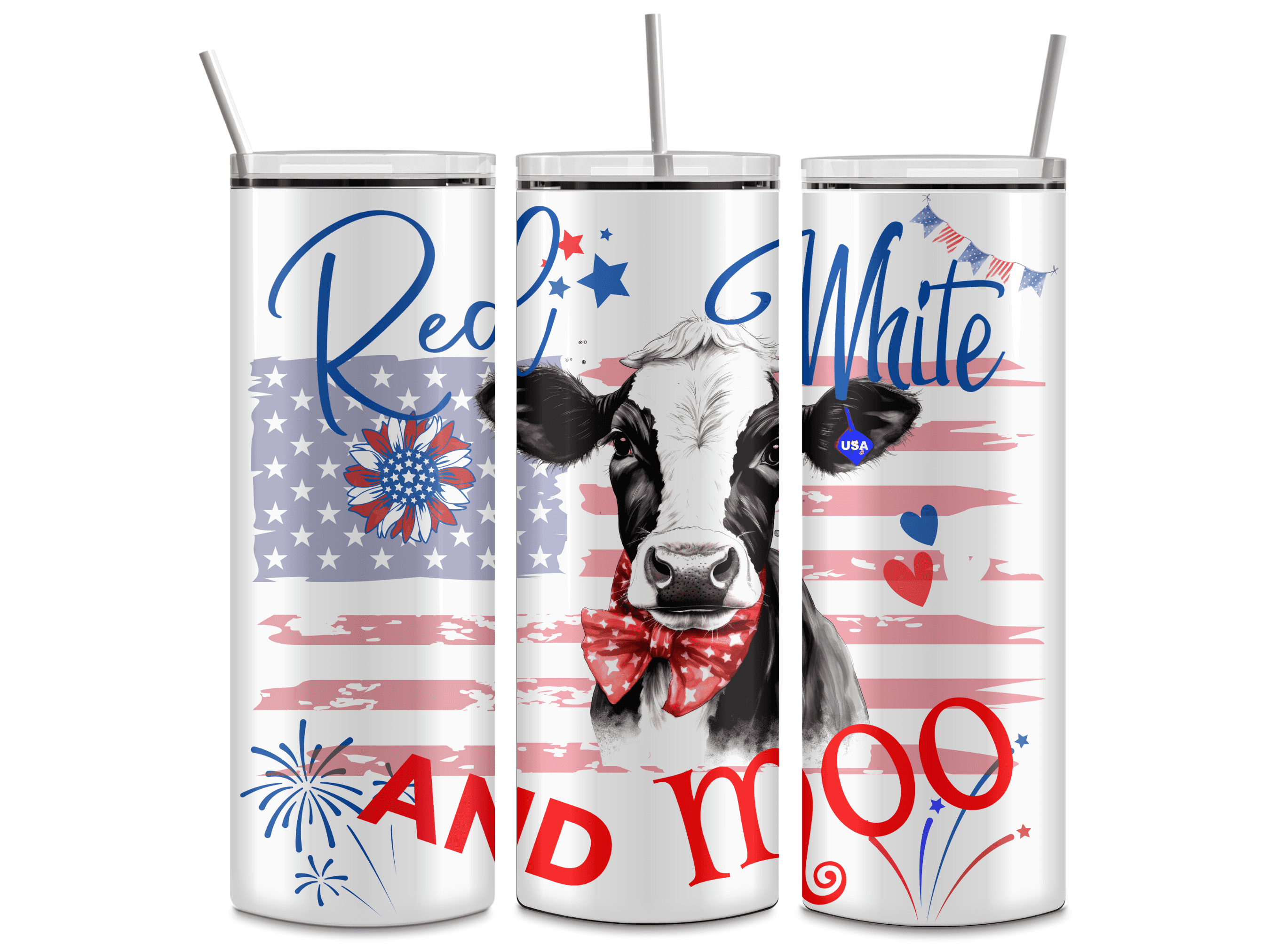 Red, White, & Moo Tumbler