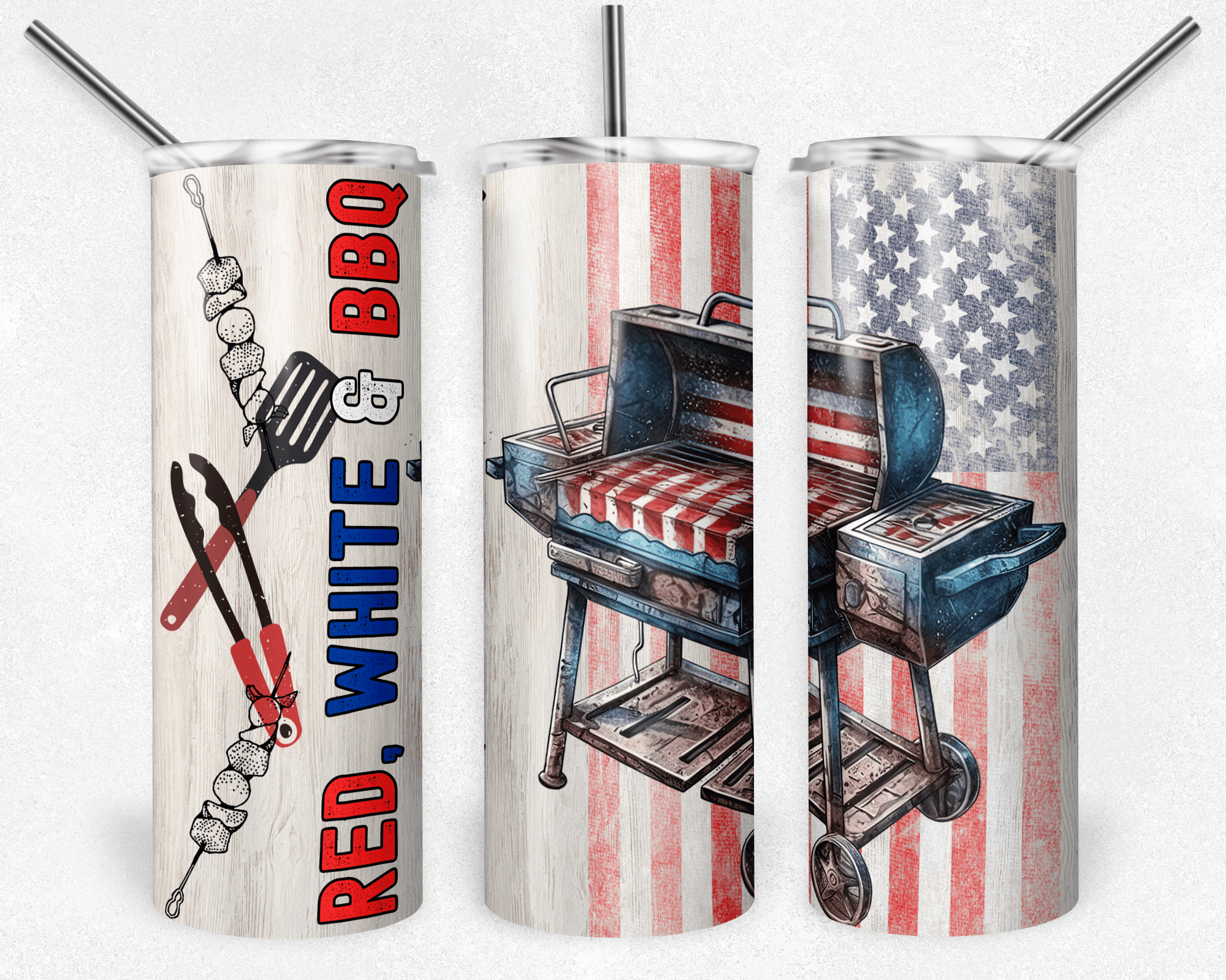 Red, White, & BBQ Tumbler