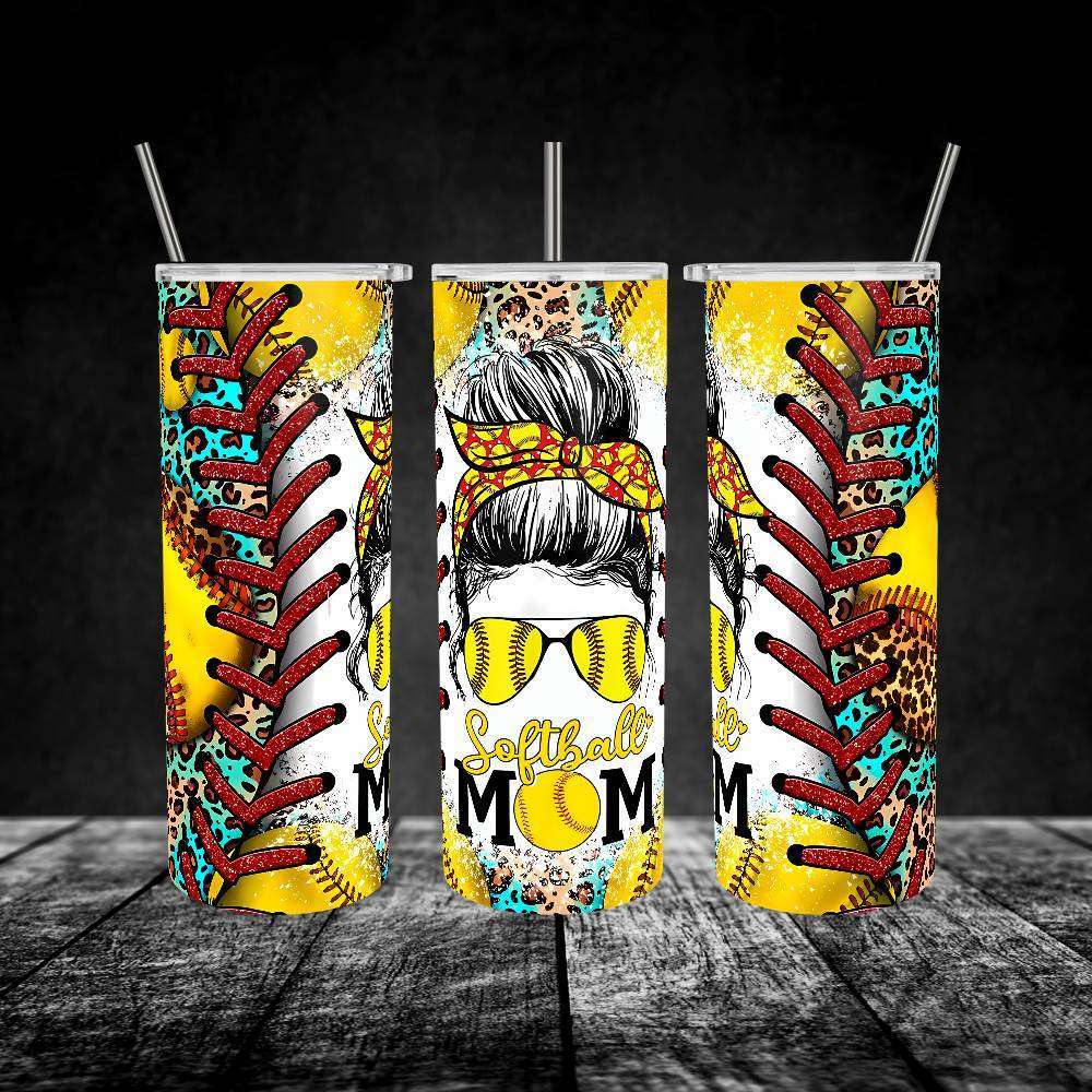 Softball Mom Teal Tumbler